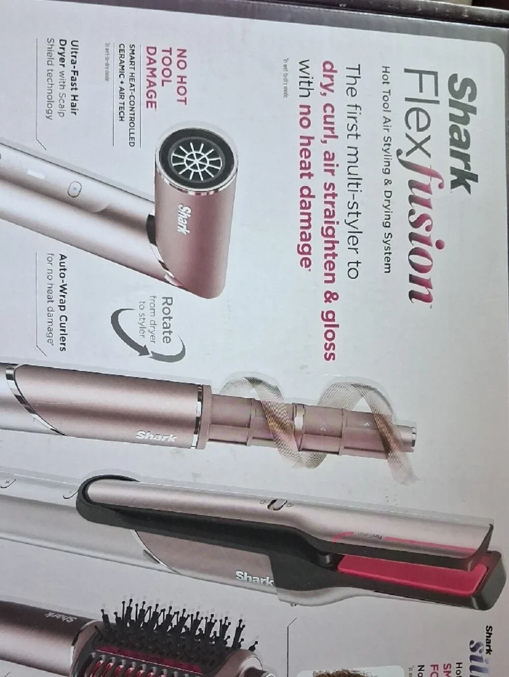 Shark Flexfusion 4-in-1 Women’s Hair Styler in Rose Gold.    C